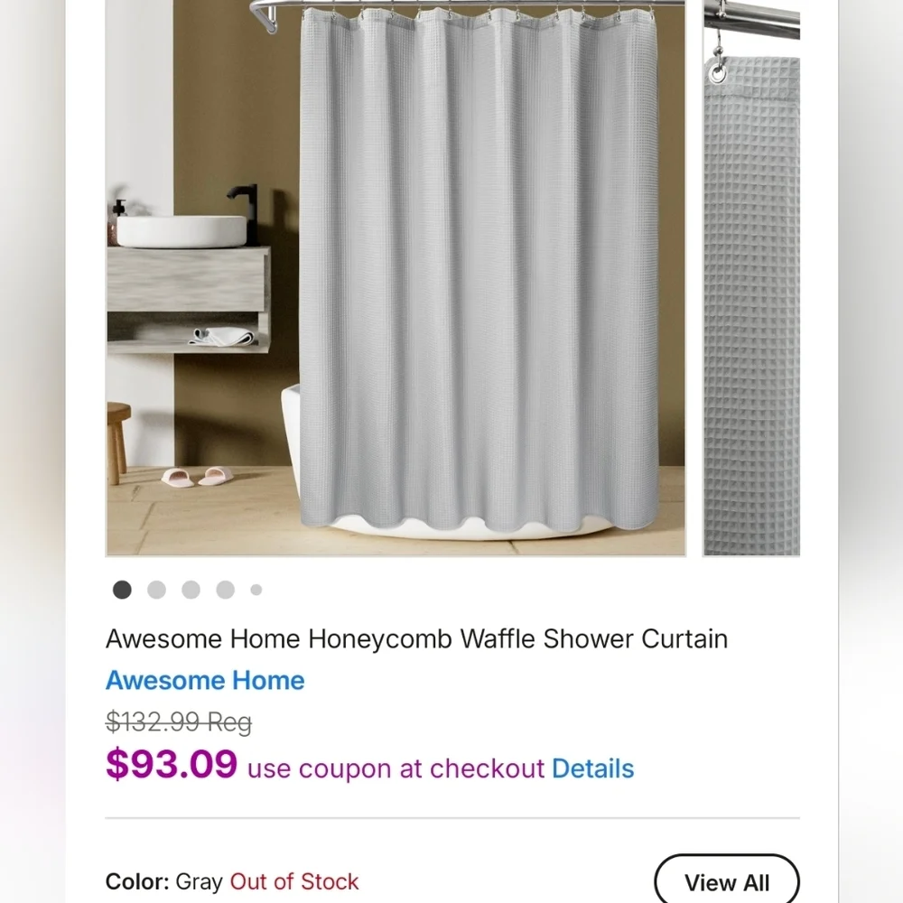 Awesome Home Waffle Shower Curtain